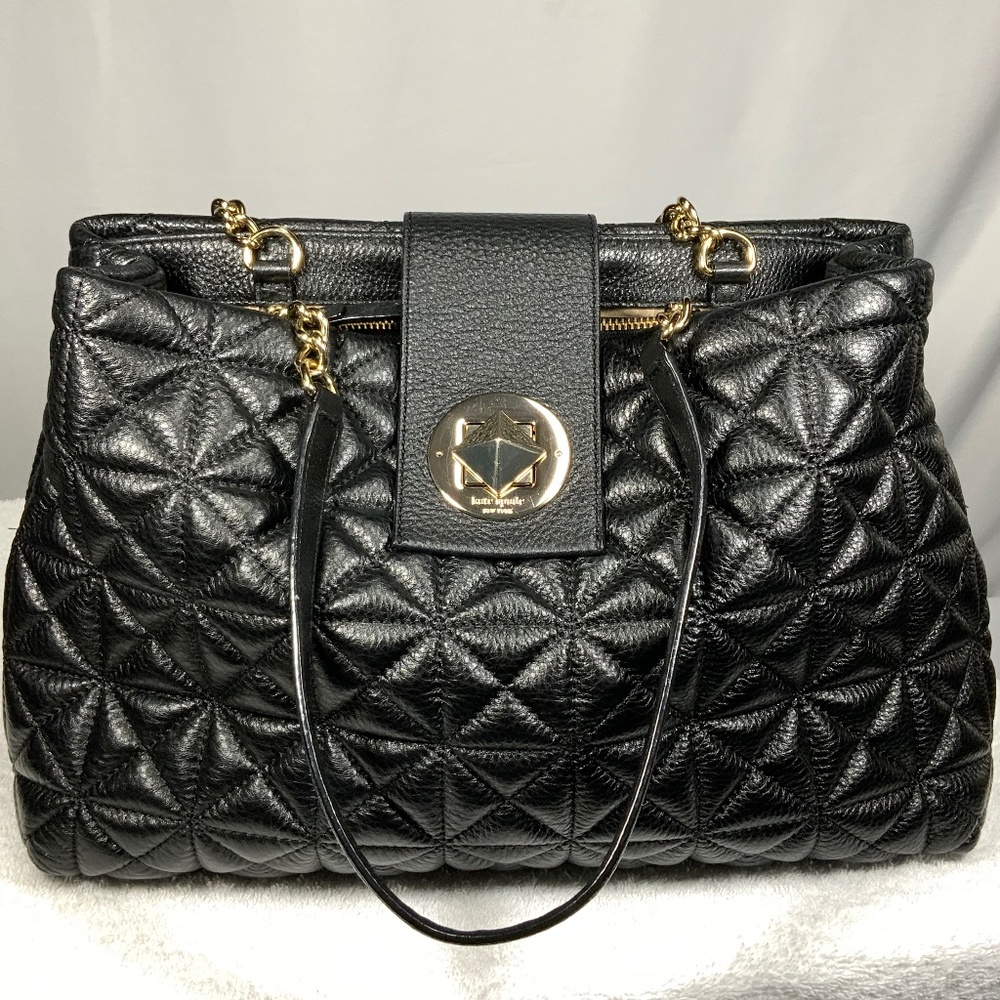 ♠️ Kate Spade Astor Court Quilted Elena Leather Tote Shoulder Bag